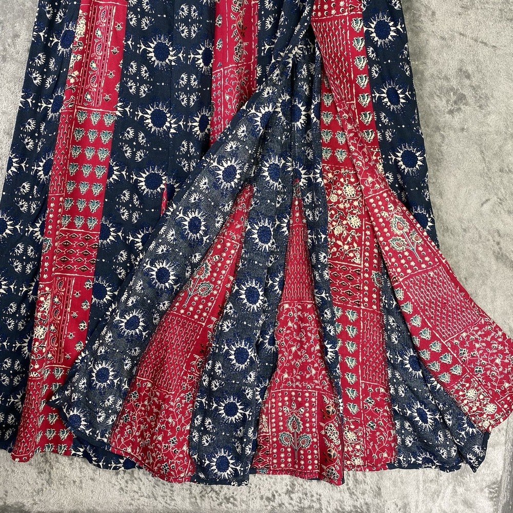 Natural Life Skirt Womens Sz M Floral Mix It Up Patchwork Maxi Boho Artsy Hippie - Picture 2 of 8